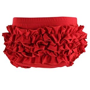 Wennikids Baby Girl’s Cotton Shorts and Diaper Cover Bloomers X-Large Red