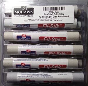 Fil-Stik Putty Sticks, 12 Colors Kit Light Gray M230, Box of 12,