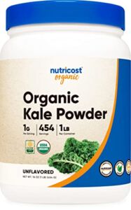 Nutricost Organic Kale Powder 1LB – All Natural, Non-GMO, Gluten Free, Certified USDA Organic Kale