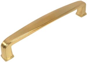25 Pack – Cosmas 4392-128BB Brushed Brass Modern Cabinet Hardware Handle Pull – 5″ Inch (128mm) Hole Centers