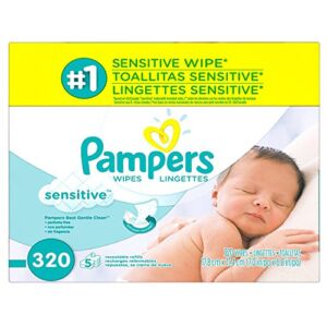Pampers Baby Wipes Sensitive YHVcWw, 320 Count