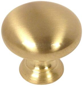 25 Pack – Cosmas 4950BB Brushed Brass Cabinet Hardware Round Mushroom Knob – 1-1/4″ Diameter