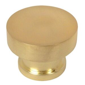 Cosmas® 704BB Brushed Brass Round Contemporary Cabinet Hardware Knob – 1-1/4″ Diameter