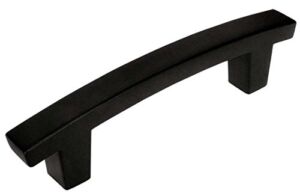 25 Pack – Cosmas 5236FB Flat Black Contemporary Cabinet Hardware Handle Pull – 3-1/2″ Inch (89mm) Hole Centers
