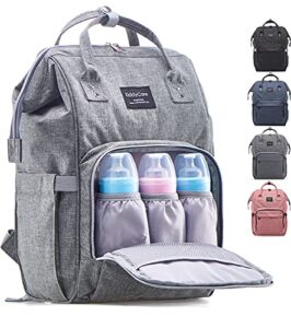 KiddyCare Diaper Bag Backpack + Adjustable Shoulder Straps – Highly Pocketed Diaper Backpack, Baby Bag, Baby Diaper Bag, Pañaleras Para Bebe, Diaper Bags for Baby Girl & Baby Boy, Backpack Diaper Bags