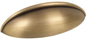 10 Pack – Cosmas 1399BAB Brushed Antique Brass Cabinet Hardware Bin Cup Drawer Handle Pull – 2-1/2″ Inch (64mm) Hole Centers