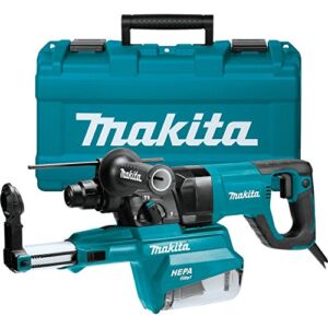 Makita HR2661 1″ AVT Rotary Hammer, Accepts Sds-Plus Bits, w/Hepa Dust Extractor (D-Handle), Blue
