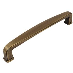 25 Pack – Cosmas 4392-128BAB Brushed Antique Brass Modern Cabinet Hardware Handle Pull – 5″ Inch (128mm) Hole Centers