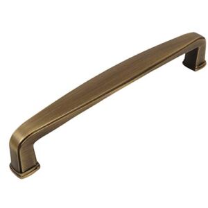 Cosmas® 4392-160BAB Brushed Antique Brass Modern Cabinet Hardware Handle Pull – 6-5/16″ Inch (160mm) Hole Centers – 15 Pack