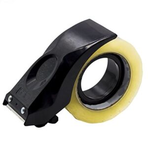 PROSUN Easy-Mount 2 Inch Tape Gun Dispenser Packing Packaging Sealing Cutter Black Handheld Warehouse Tools