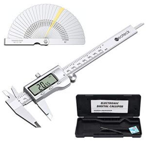 Neoteck 6 inch Digital Caliper and Feeler Gauge Set, Stainless Steel Electronic Vernier Caliper Fractions/ inch/ Metric Conversion