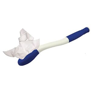 Blue Jay An Elite Healthcare Brand The Wiping Wand Toileting Aid Easy to Use for the elderly/disabled People | 15 inch Long Reach Hygienic Cleaning Aid with Grips Toilet Paper or Pre-Moistened Wipes