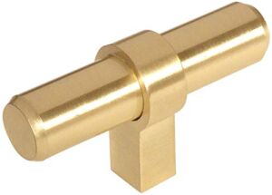 5 Pack – Cosmas 181BB Brushed Brass Cabinet Bar Handle Pull Knob – 2-3/8″ Long