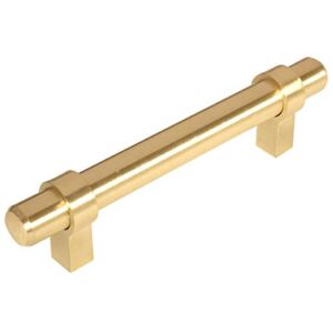 20 Pack – Cosmas 161-4BB Brushed Brass Contemporary Bar Cabinet Handle Pull – 4″ Inch (102mm) Inch Hole Centers