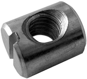 (12) Cross Dowels/Barrel Nuts – 1/4-20 12mm X 10mm Zinc-Plated CNC