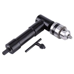 Walfront Right Angle Drill Attachment, 8mm Hex Shank 90 Degrees Drill Adapter Router Bit Extension Drilling Tool, Drill Chucks/Chuck Keys