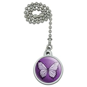 GRAPHICS & MORE Butterfly Artsy Purple Ceiling Fan and Light Pull Chain