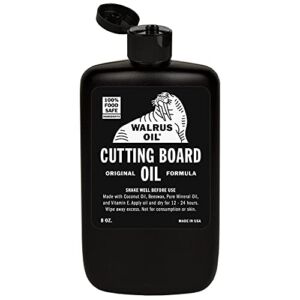 WALRUS OIL – Cutting Board Oil and Wood Butcher Block Oil, 8 oz Bottle, FDA Food-Safe