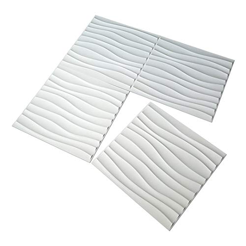 Art3d Plastic 3D Wall Panel PVC Wave Wall Design, White, 19.7″ x 19.7″ (12-Pack) | The Storepaperoomates Retail Market - Fast Affordable Shopping