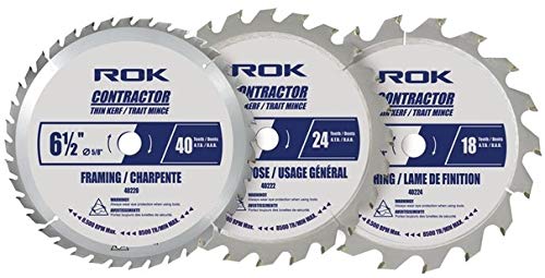 ROK 6-1/2 inch Circular Saw Blade Set, Pack of 3 | The Storepaperoomates Retail Market - Fast Affordable Shopping