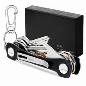 Smart Key Organizer for Keychain – Compact Key Holder – Upgraded Version w Pocket Clip, Car Key Ring, Minimalist EDC design, Cool Key Chain for Men & Women, key case organizer -up to 14 Keys