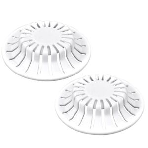 DANCO Universal Bathroom Sink Suction Cup Hair Catcher Strainer and Snare | For Pop-Up Stoppers | White | 2 Pack (10769)