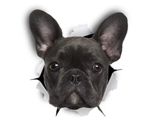 Winston & Bear French Bulldog 3D Dog Stickers – 2 Pack – French Bulldog Decor – Black French Bulldog Gifts for Wall, Fridge, Toilet and More – Retail Packaged Frenchie Stickers