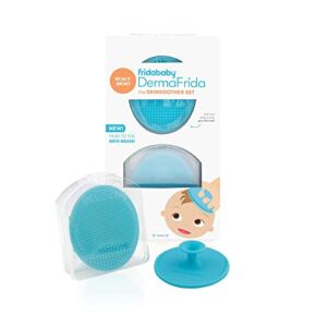 DermaFrida The SkinSoother Baby Bath Silicone Brush by Fridababy | Baby Essential for Dry Skin, Cradle Cap and Eczema (2 Pack)