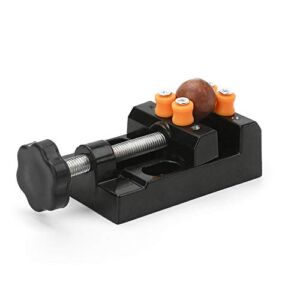 Yakamoz Universal Mini Drill Press Vise Clamp Table Bench Vice for Jewelry Walnut Nuclear Watch Repairing Clip On DIY Sculpture Craft Carving Bed Tool