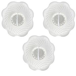 DANCO Tub Drain Protector Hair Catcher | Strainer | Bathtub Drain Snake, Snare and Auger | Hair Drain Clog Prevention | 3-Pack (10876)