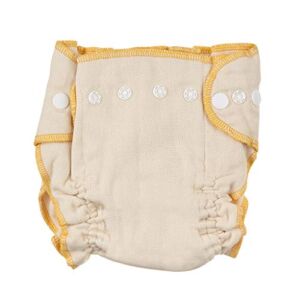 Linteum Textile (3-Pack, Medium 14-23 lb), Fitted Cloth Diapers with Snap Closures, 100% Cotton