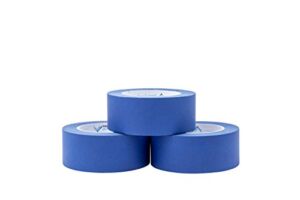 3 Pack 1.88 Inch Blue Painters Tape, Medium Adhesive That Sticks Well but Leaves No Residue Behind, 60 Yards Length, 3 Rolls, 180 Total Yards