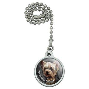 GRAPHICS & MORE Yorkshire Terrier Yorkie Dog Pet Ceiling Fan and Light Pull Chain