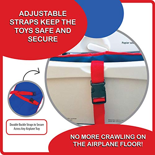 Fun N’ Fly Foldable Travel Tray – Blue Red Portable Durable Kids, Toddler, Baby Play Space and Snack Desk for Airplane Travel by FunnFly | The Storepaperoomates Retail Market - Fast Affordable Shopping