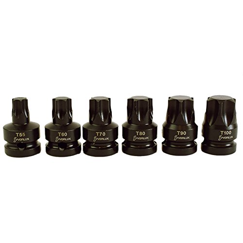 Impact 1/2″ Drive Shallow Stubby Torx Star Male Bit Sockets T55 – T100 6pc Set | The Storepaperoomates Retail Market - Fast Affordable Shopping