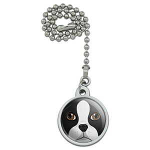 GRAPHICS & MORE Boston Terrier Look Into My Eyes Face Pet Dog Ceiling Fan and Light Pull Chain