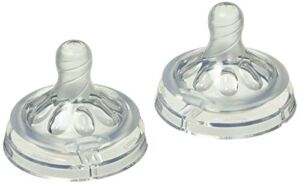 Philips Avent Natural Baby Bottle Nipple, First Flow Nipple, 2 Pack, Clear