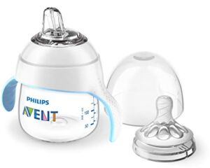 Philips Avent Natural Trainer Sippy Cup with Fast Flow Nipple and Soft Spout, 5oz, 1pk