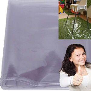 Easy Cleaning Baby Splat Mat Waterproof High Chair Floor Mat Feeding Floor Cover (Clear)