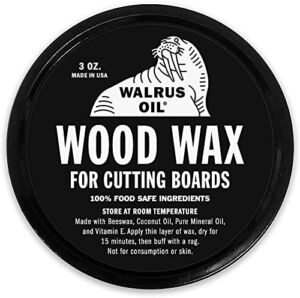 WALRUS OIL – Wood Wax, 3 oz Can, FDA Food-Safe, Cutting Board Wax and Board Cream