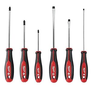 Milwaukee 48-22-2706 6Piece Phillips and Slotted Head Screwdriv Ing Set W/Magnetic Tips and Trilobe Handles