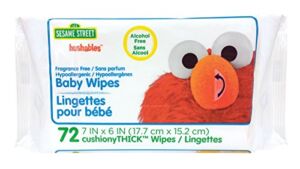 Sesame Street Unscented Baby Wipes, 72 Count, White, Large