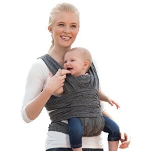 Boppy Baby Carrier – ComfyFit, Heathered Gray with Waist Pocket, 3 Carrying Positions, 0m+ 8-35lbs, Soft Yoga-Inspired Fabric with Integrated Storage Pouch, 1 Count (Pack of 1)