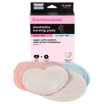 Bamboobies Womenâ€™s Overnight Nursing Pads, Reusable and Washable, Pink Regular and Blue Overnight, Variety Pack, 6 Pair (Pack of 1) | The Storepaperoomates Retail Market - Fast Affordable Shopping