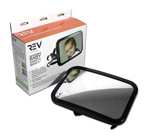 VViViD Headrest Mounted Rear View Adjustable Backseat Baby Safety Mirror – 9 Inch by 5.75 Inch