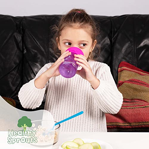 Sippy Cup Lids by Healthy Sprouts – (5 Pack) – Spill Proof Silicone Sippy Lids – Great for Toddlers, Infants, Babies (Purple, Pink, Green) | The Storepaperoomates Retail Market - Fast Affordable Shopping