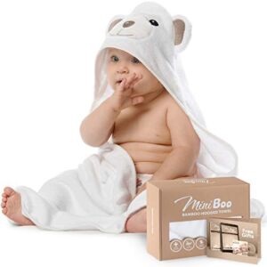 Premium Ultra Soft Organic Bamboo Baby Hooded Towel with Unique Design – Hypoallergenic Baby Towels for Infant and Toddler – Suitable as Baby Gifts
