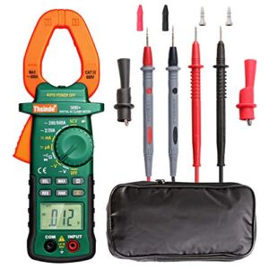 Autoranging Multimeters Clamp Meter with Storage Bag AC/DC Volt AC/DC Current Ohm Diode Resistance Test Voltage Tester