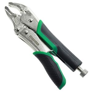 Screw Removal/Extractor Pliers (Mole Grip Style, 185mm) with Unique Non-Slip gripping Jaws for The Easy Extraction of Damaged/Stuck Screws. ENGINEER PZ-65 Neji-Saurus Locking Jaw Pliers