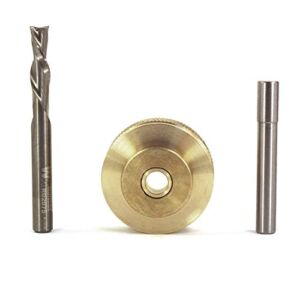 Whiteside Solid Brass Inlay Set, 1/4″ D, 9501
